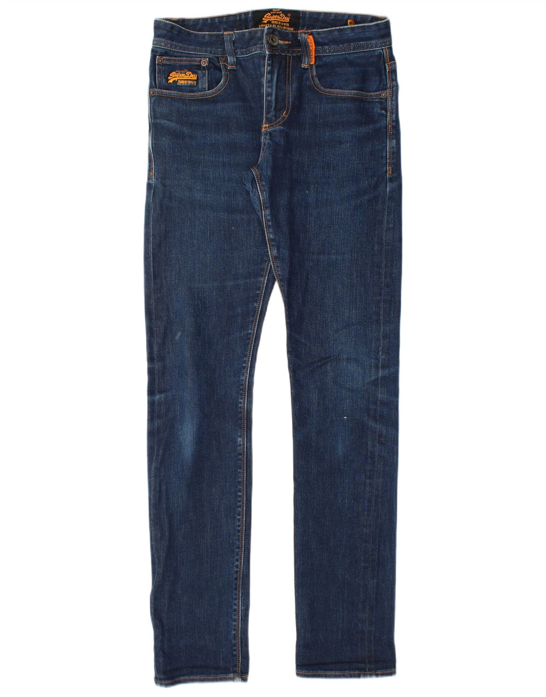 Superdry Mens Slim Jeans W28 L32 Blue Cotton