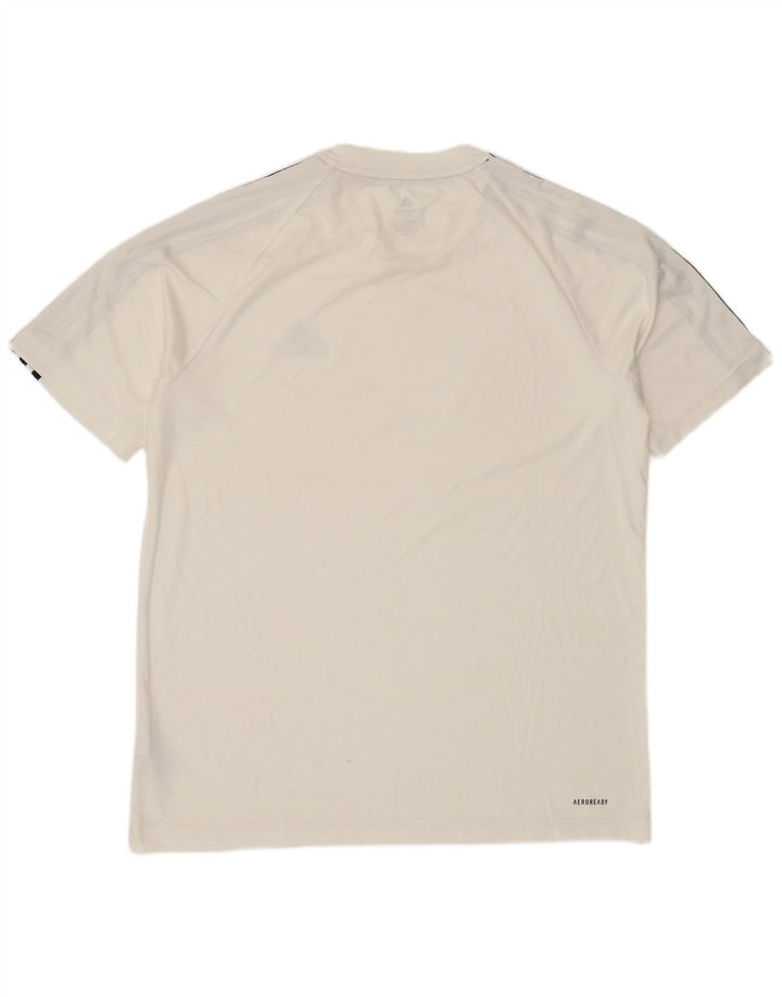 Adidas Mens Aeroready T-Shirt Top Medium White Polyester