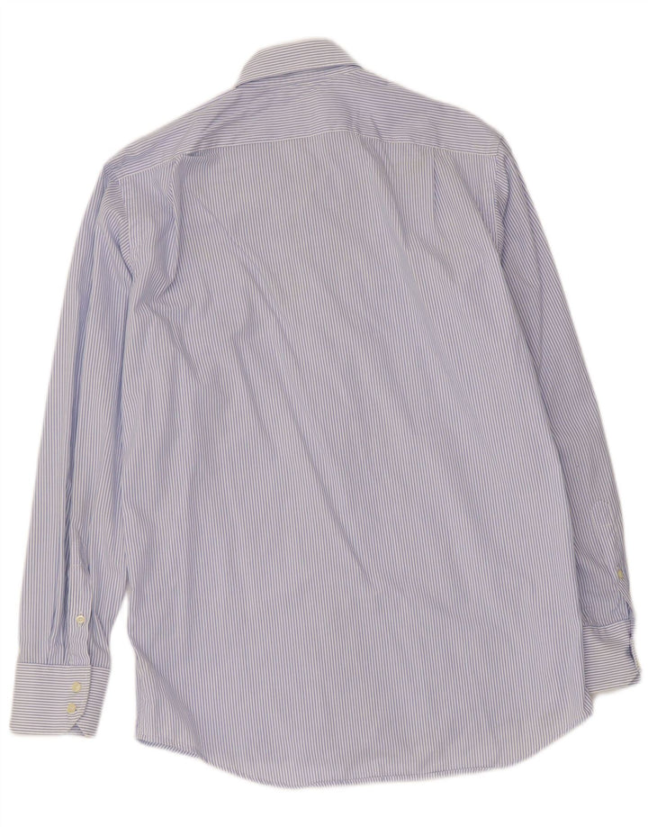 Lacoste Mens Shirt Size 39 Medium Blue Pinstripe Cotton