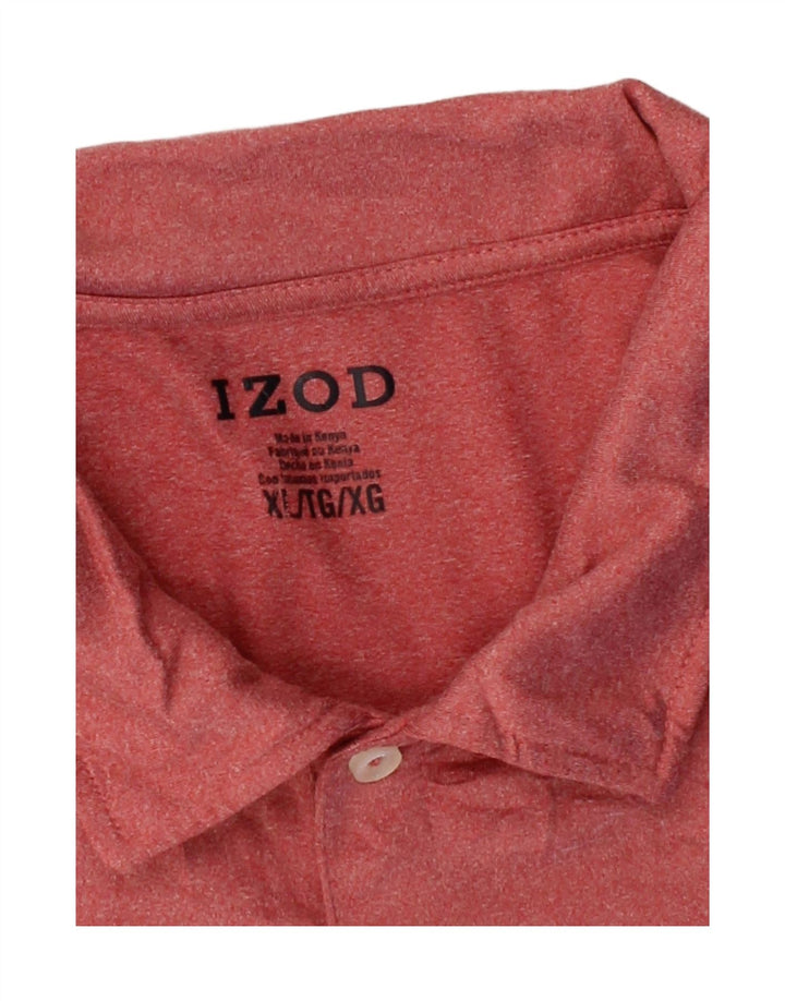 IZOD Mens Polo Shirt XL Red Polyester Vintage Izod and Second-Hand Izod from Messina Hembry 