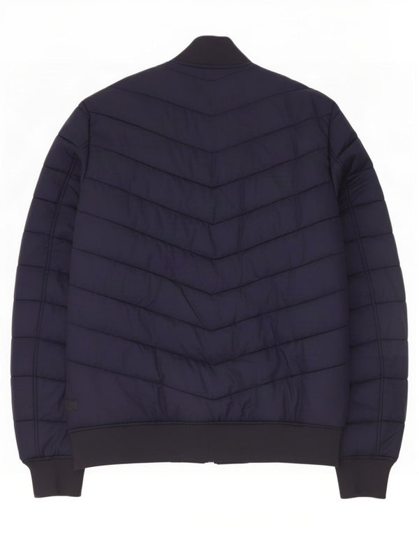 G-Star Mens Padded Jacket UK 36 Small Navy Blue Polyamide
