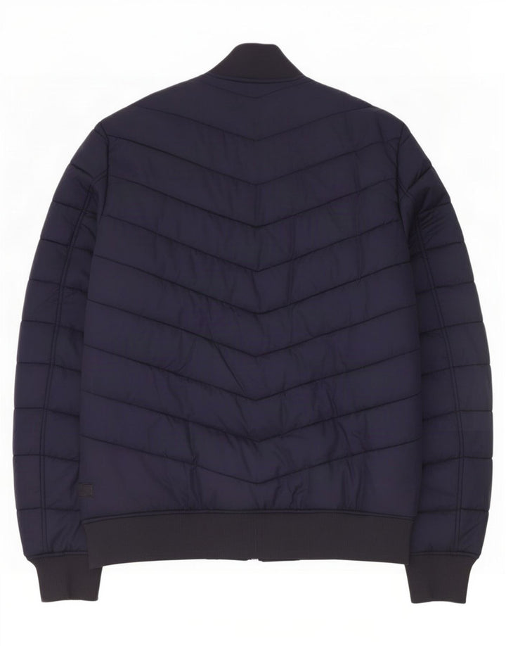 G-Star Mens Padded Jacket UK 36 Small Navy Blue Polyamide