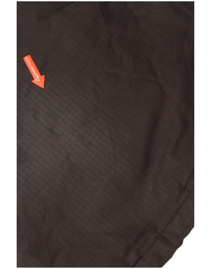 Superdry Womens Hooded Windbreaker Jacket UK 14 Large Black Polyester