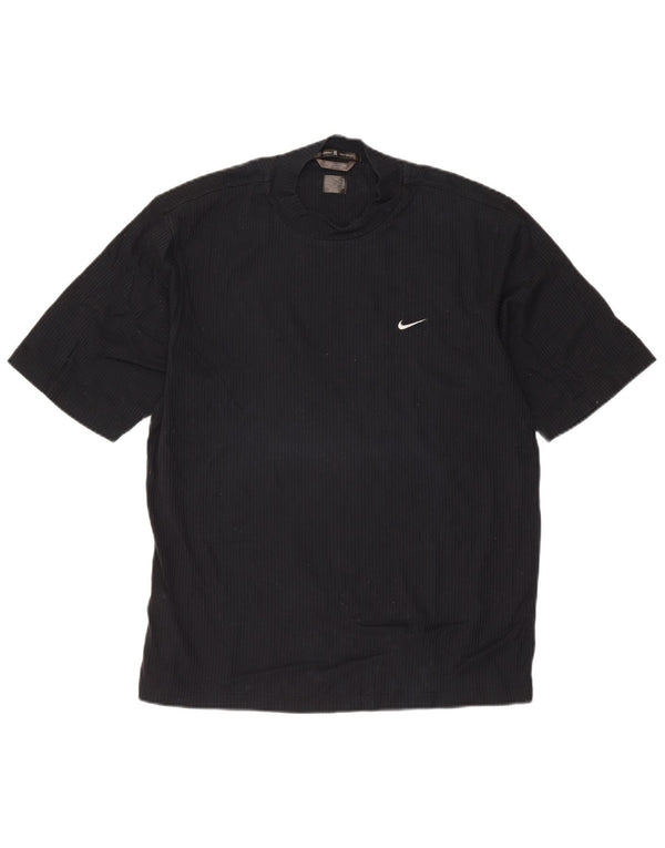 Nike Mens T-Shirt Top UK 39/41 Medium Navy Blue Cotton