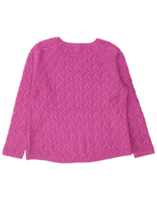 Marks & Spencer Pull col bateau pour femme UK 12 Acrylique violet moyen