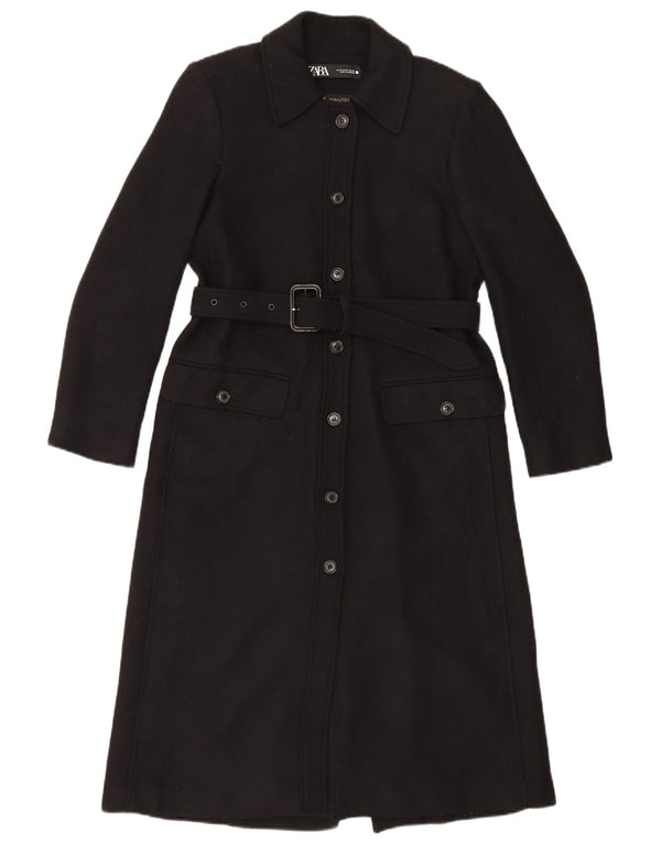 Cappotto Zara da donna UK 14 medio in lana nera