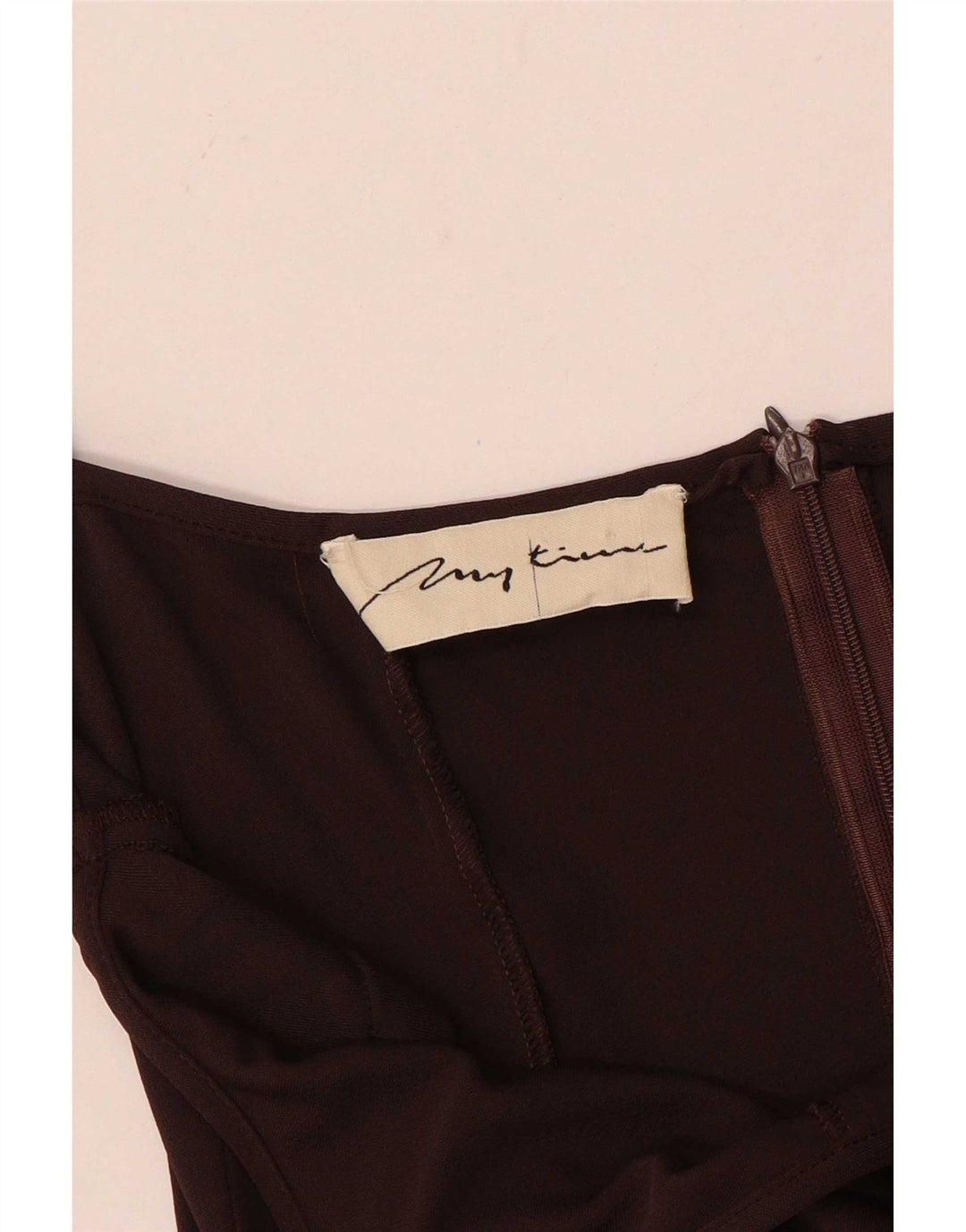 Vintage Damen Ärmelloser Overall UK 12 Mittelbraun