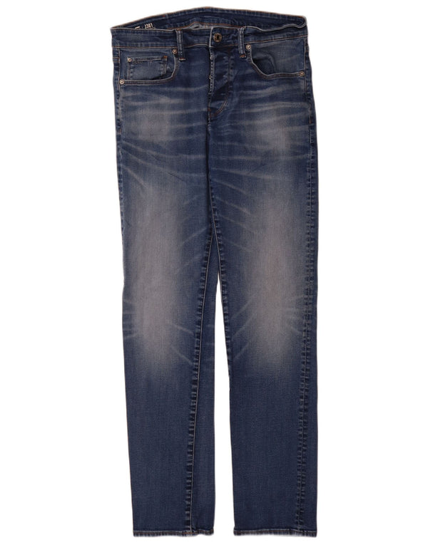 G-Star Mens 3301 Slim Jeans W33 L34 Blue