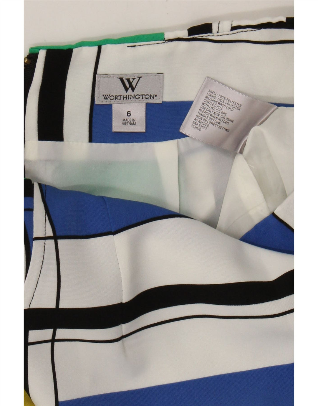WORTHINGTON Womens Pencil Skirt US 6 Medium W28 Multicoloured Geometric Vintage Worthington and Second-Hand Worthington from Messina Hembry 