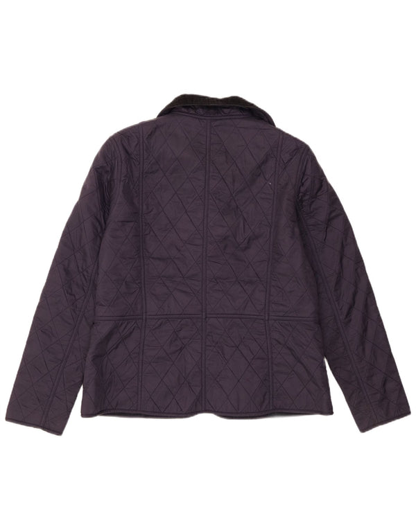 Barbour Veste matelassée pour femme UK 14 Large Bleu Marine Colourblock