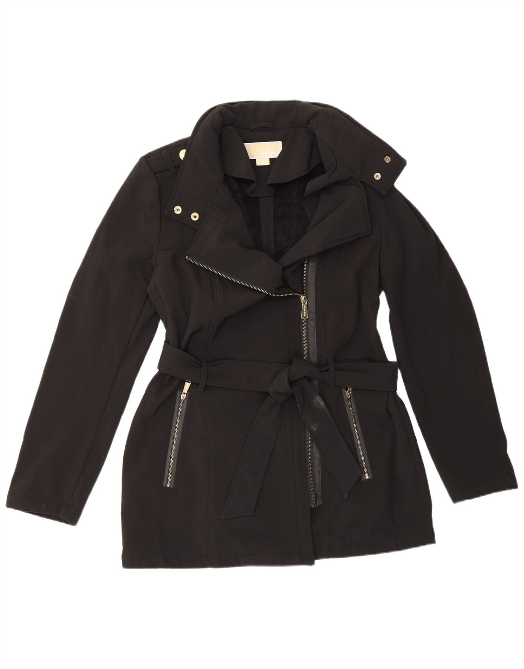 Michael Kors Veste militaire pour femme UK 10 Small Noir Polyester