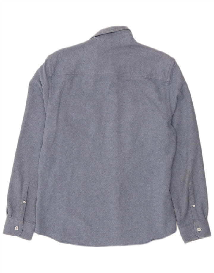 Reiss Mens Regular Fit Shirt XL Blue Cotton