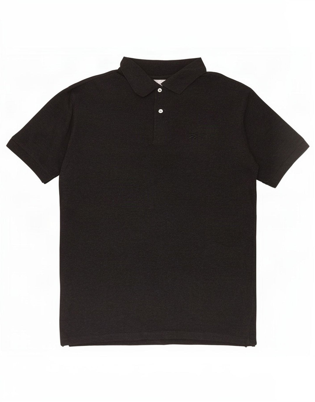 Polo Reebok da uomo grande in cotone nero