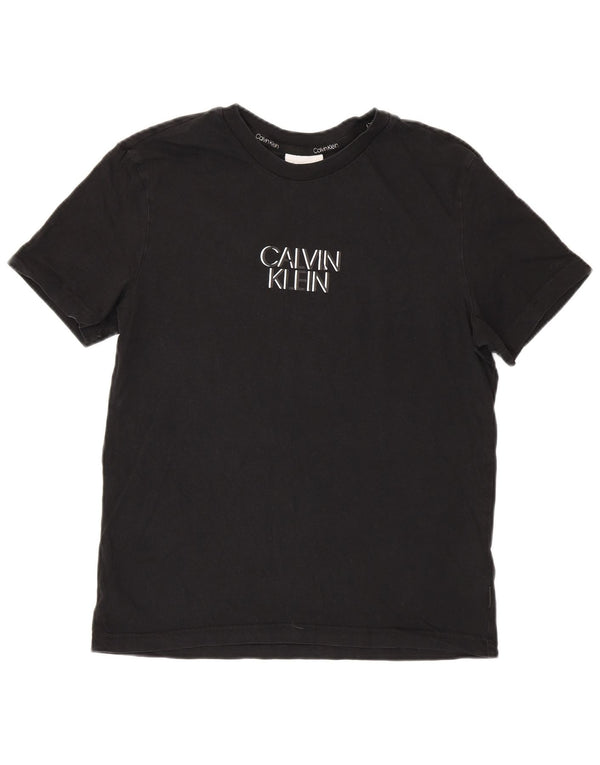 Calvin Klein T-Shirt Graphique Homme Noir Moyen Coton