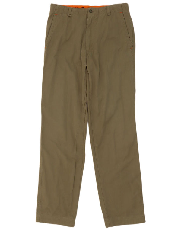 Pantalones cargo rectos con cremallera para hombre IT 48 Medium W32 L34 Algodón caqui