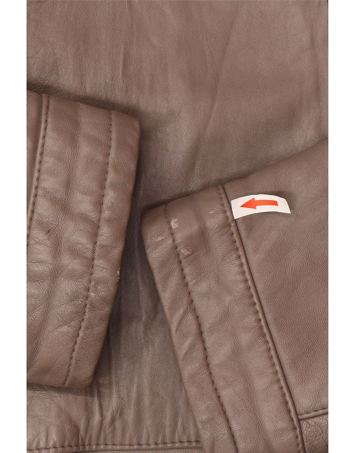 Vintage Mens Leather Jacket UK 40 Large Brown