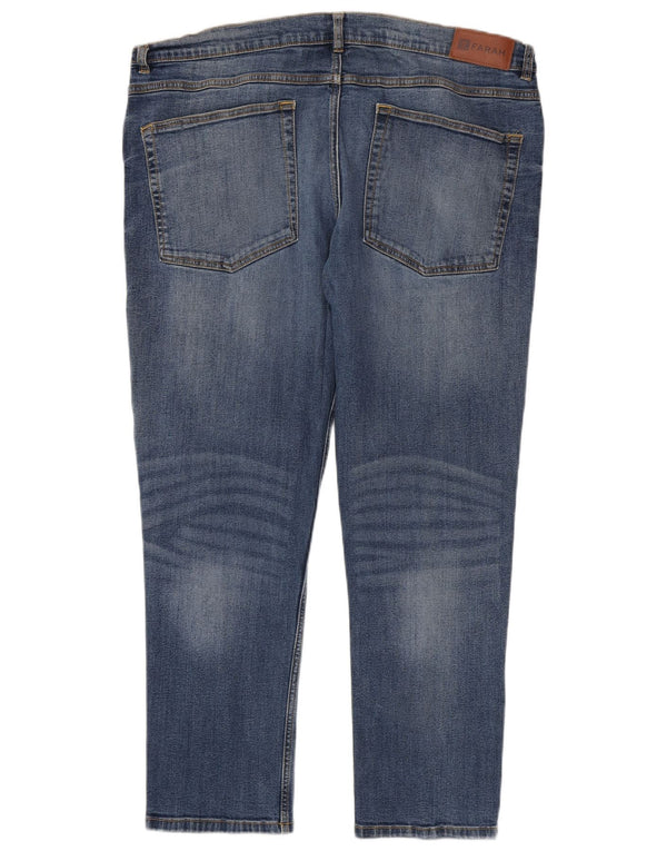 Jeans slim da uomo Farah W40 L30 cotone blu