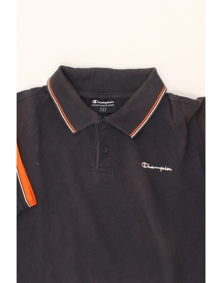 CHAMPION Mens Polo Shirt Small Navy Blue Cotton Vintage Champion and Second-Hand Champion from Messina Hembry 
