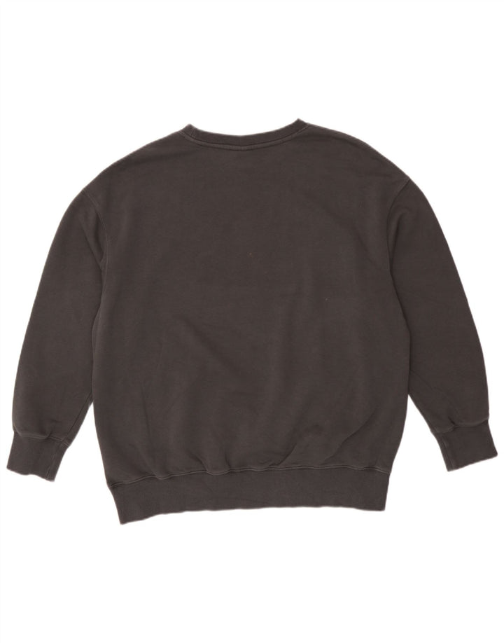 Nike Womens Graphic Oversized Sweatshirt Jumper UK 14 Medium Grey Cotton