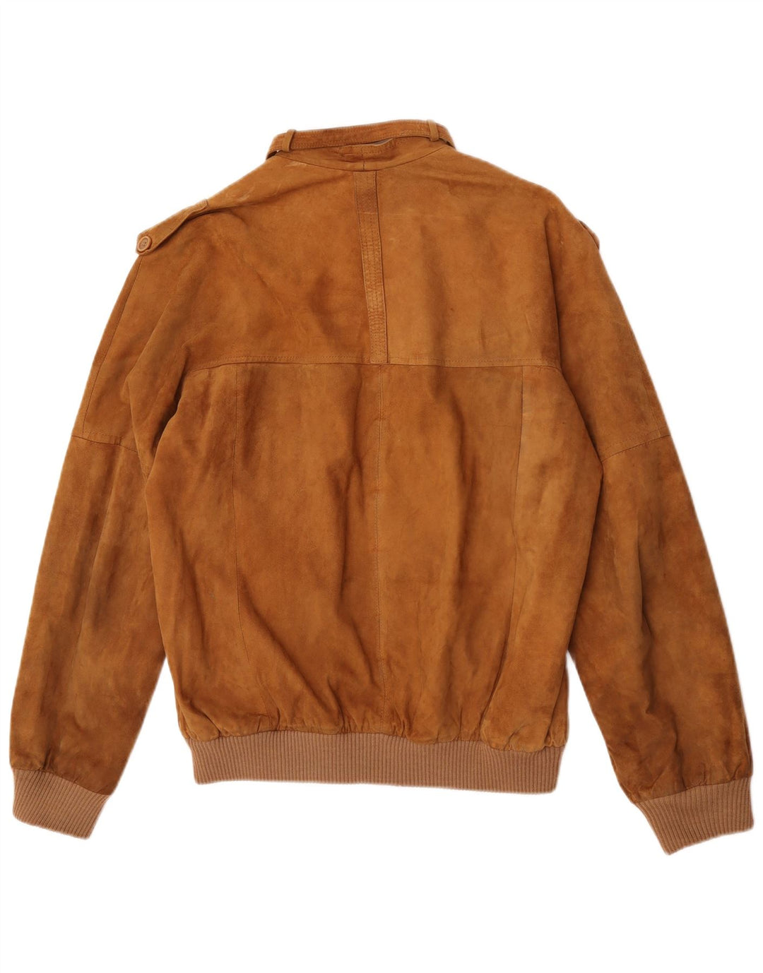 Vintage Mens Suede Bomber Jacket IT 50 Large Beige Leather