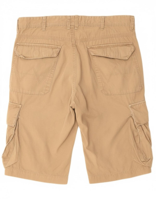 Wrangler Mens Cargo Shorts W34 Large Brown Cotton
