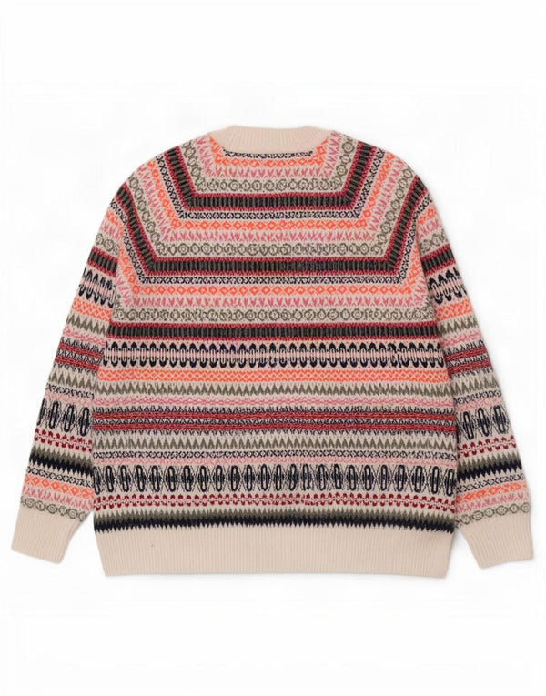 Marks & Spencer Mens Boat Neck Jumper Sweater Large Multicoloured Fair Isle