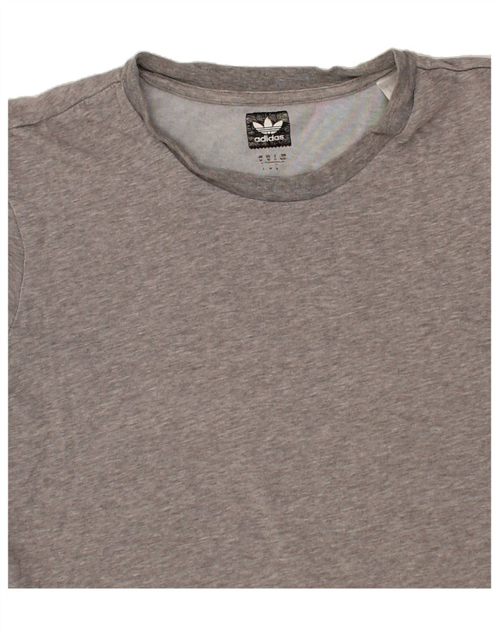 ADIDAS Mens T-Shirt Top Medium Grey Cotton Vintage Adidas and Second-Hand Adidas from Messina Hembry 
