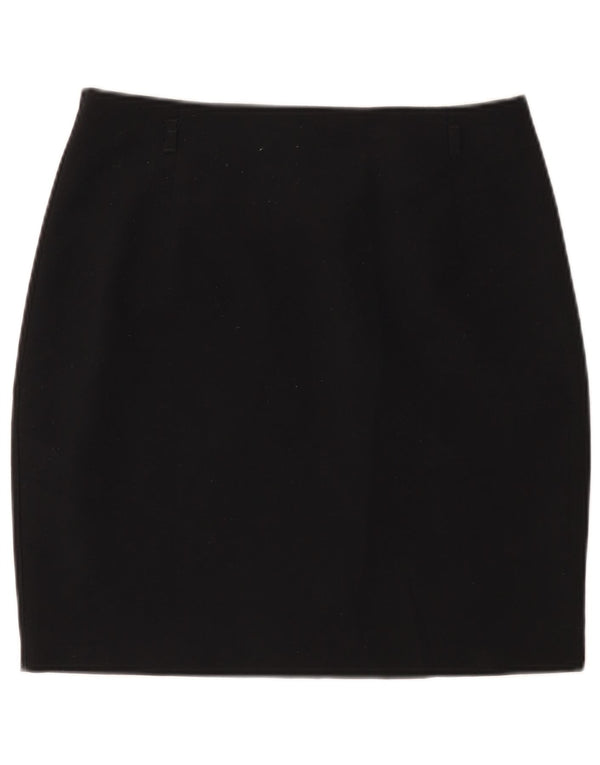 Marks & Spencer Damen Minirock UK 12 Medium W30 Schwarz Polyester