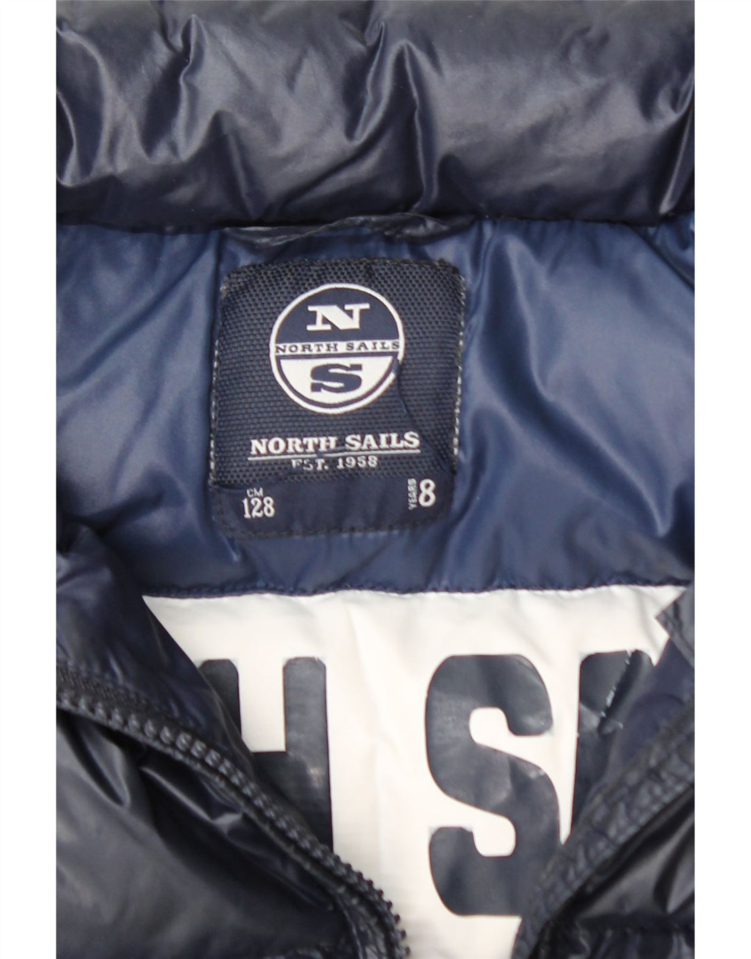 NORTH SAILS Boys Padded Jacket 7-8 Years Navy Blue Polyamide