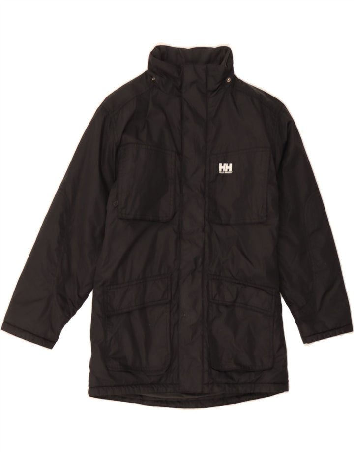 HELLY HANSEN Boys Padded Jacket 9-10 Years Black Polyamide Vintage Helly Hansen and Second-Hand Helly Hansen from Messina Hembry 