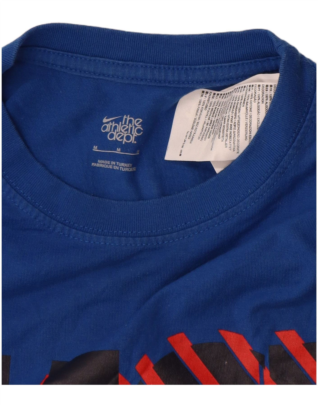 Nike Herre grafisk T-shirt Top Medium Blue Bomuld