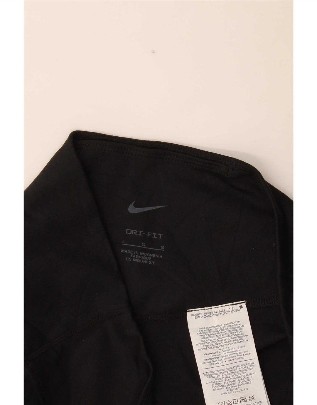Nike Womens Dri Fit Leggings UK 14 Large Black Polyester