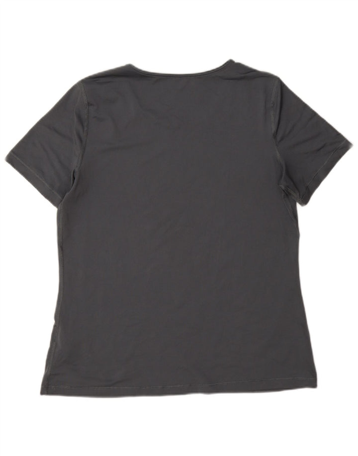 T-shirt Nike Dri Fit da donna, taglia UK 16, grande, in poliestere grigio