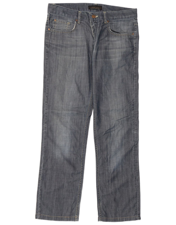 Мужские прямые джинсы Zara EU 42, большие W32 L30, синие, хлопок