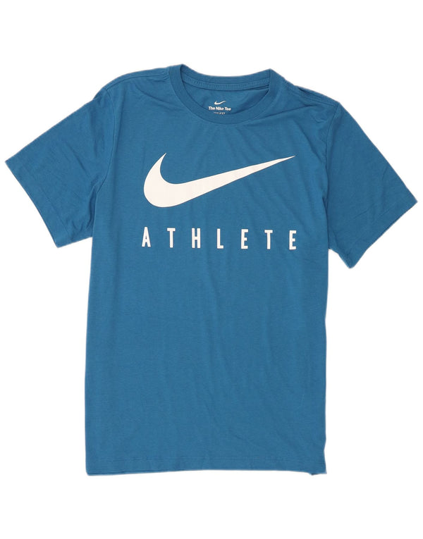 Nike Mens Dri Fit Graphic T-Shirt Top Large Blue Polyester