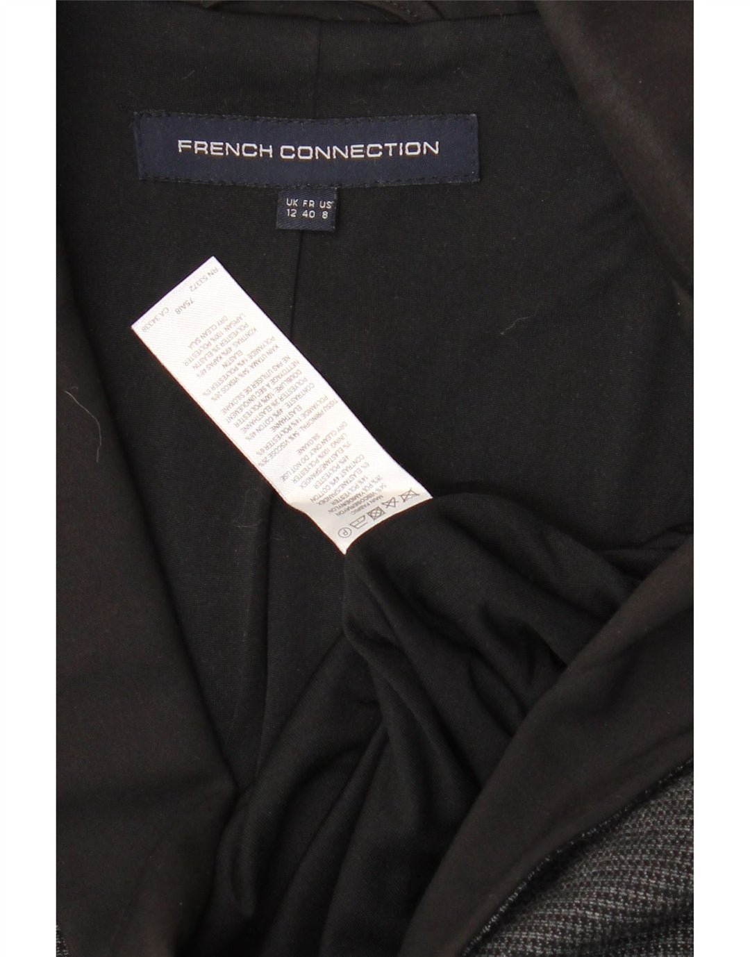 French Connection Womens Blazer Jacket UK 12 Medium Grey Houndstooth