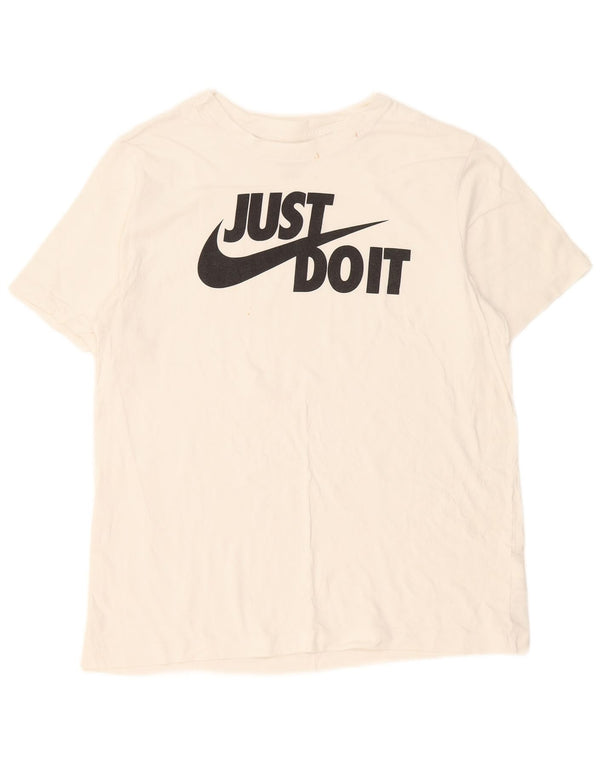 Nike T-shirt graphique pour homme en coton blanc Taille L