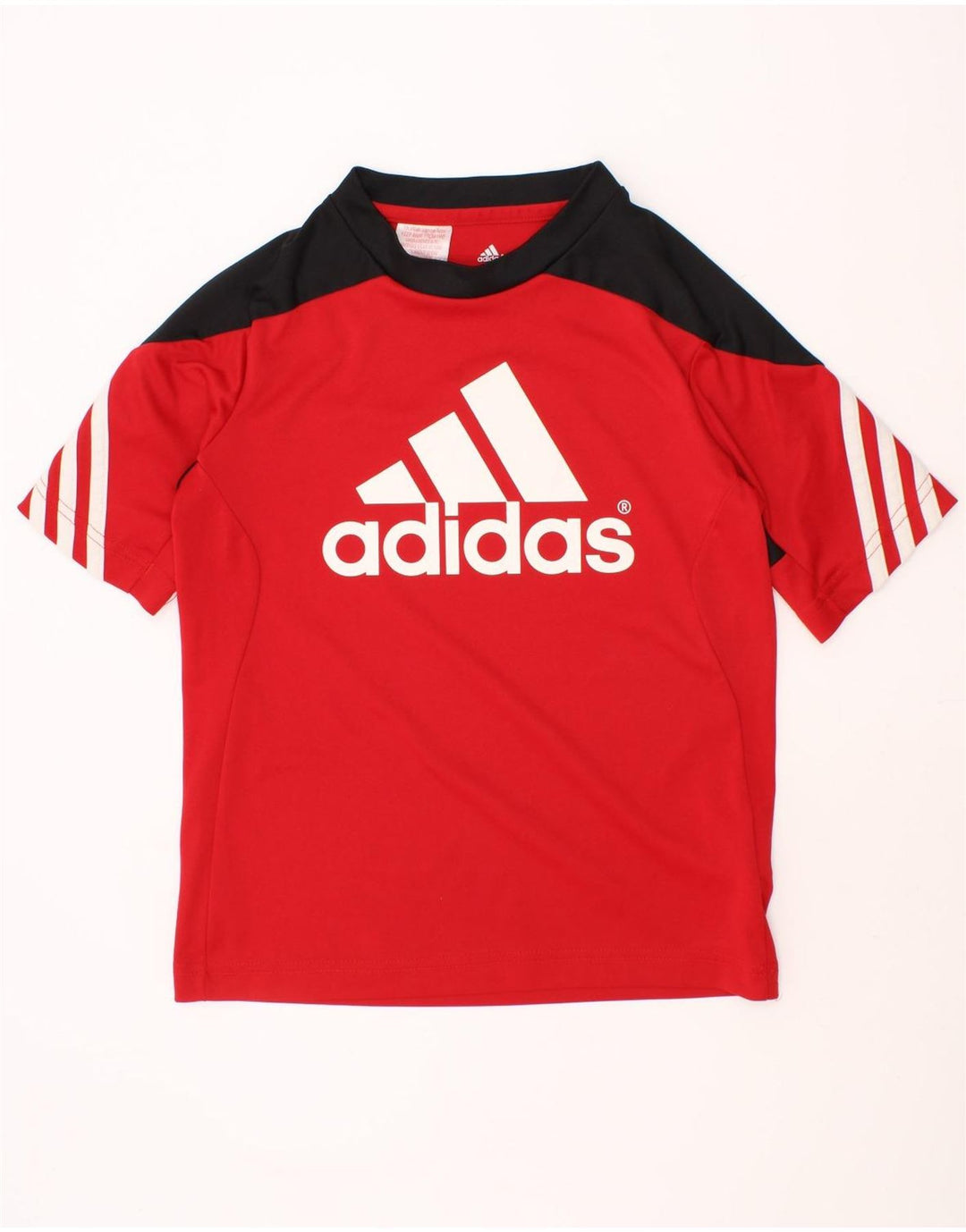 ADIDAS Boys Climalite Graphic T-Shirt Top 9-10 Years Medium Red Vintage Adidas and Second-Hand Adidas from Messina Hembry 