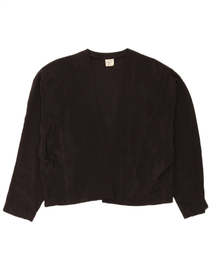 Vintage Womens Oversized Bolero Top IT  44 Medium Black Acetate