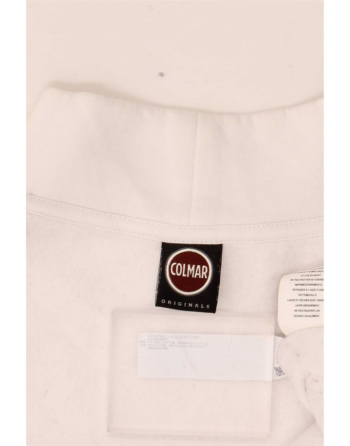Colmar Womens Oversized Sweatshirt Jumper UK 10 Small White Cotton