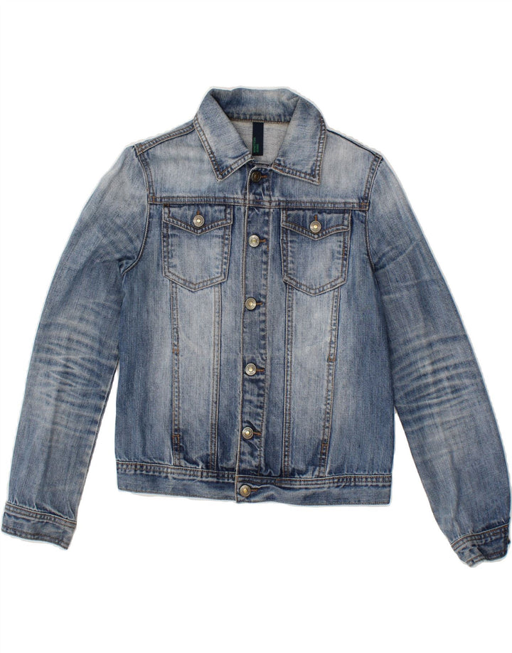 BENETTON Boys Denim Jacket 11-12 Years 2XL  Blue Cotton Vintage Benetton and Second-Hand Benetton from Messina Hembry 