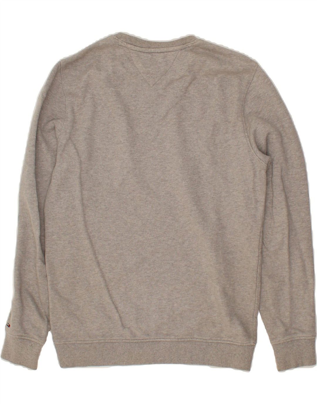 TOMMY HILFIGER Mens Graphic Sweatshirt Jumper Small Grey Cotton Vintage Tommy Hilfiger and Second-Hand Tommy Hilfiger from Messina Hembry 
