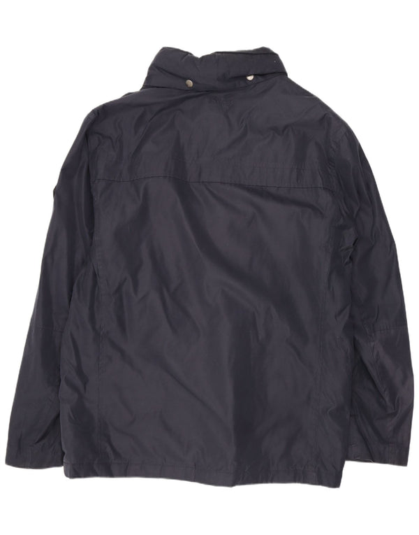 Joules Mens Hooded Utility Jacket UK 40 Large Navy Blue Polyester