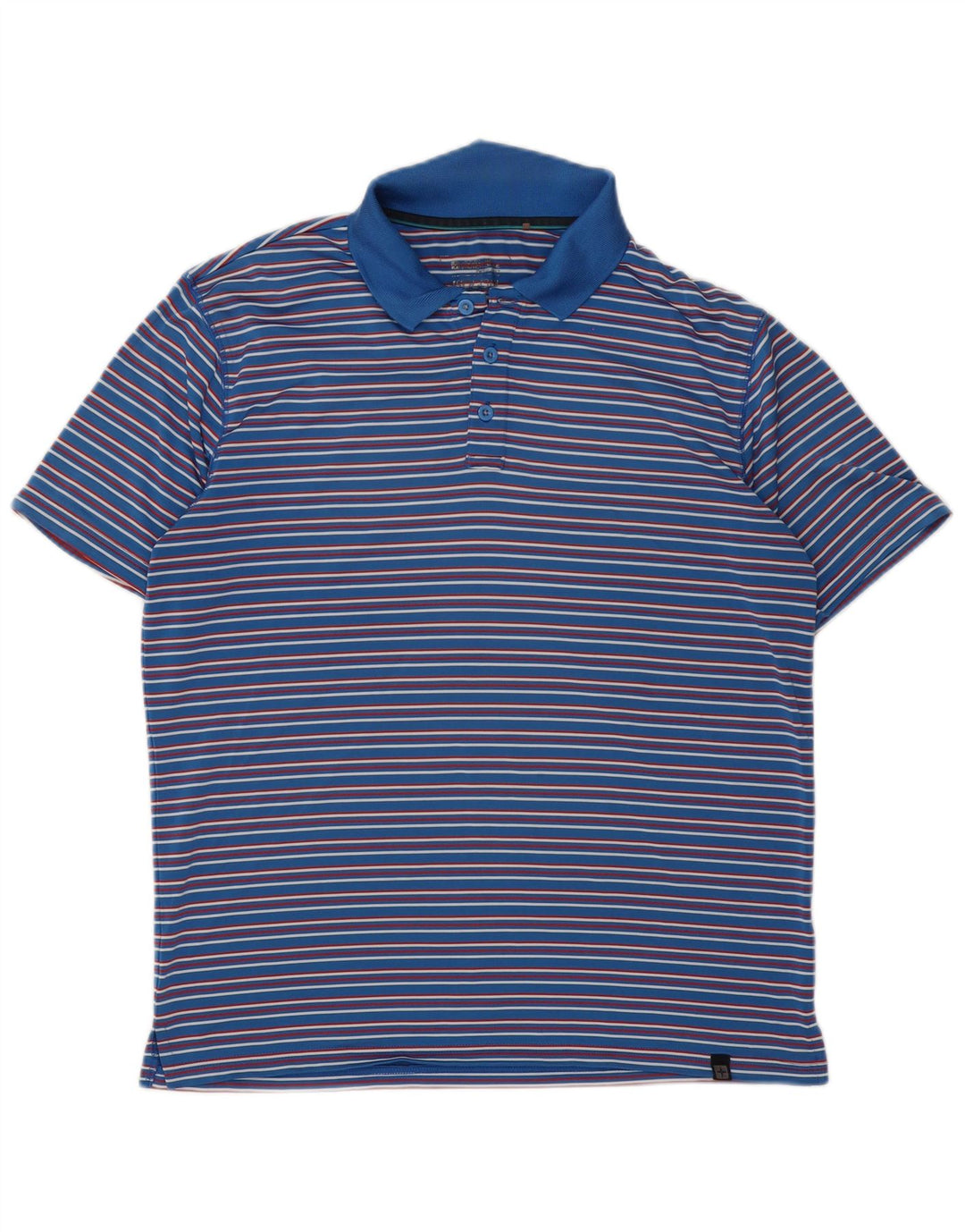 Mountain Warehouse Mens IsoCool Polo Shirt Medium Blue Striped
