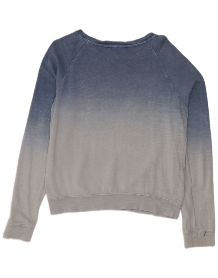 Marks & Spencer Womens Sweatshirt Jumper UK 10 Small Blue Tie Dye