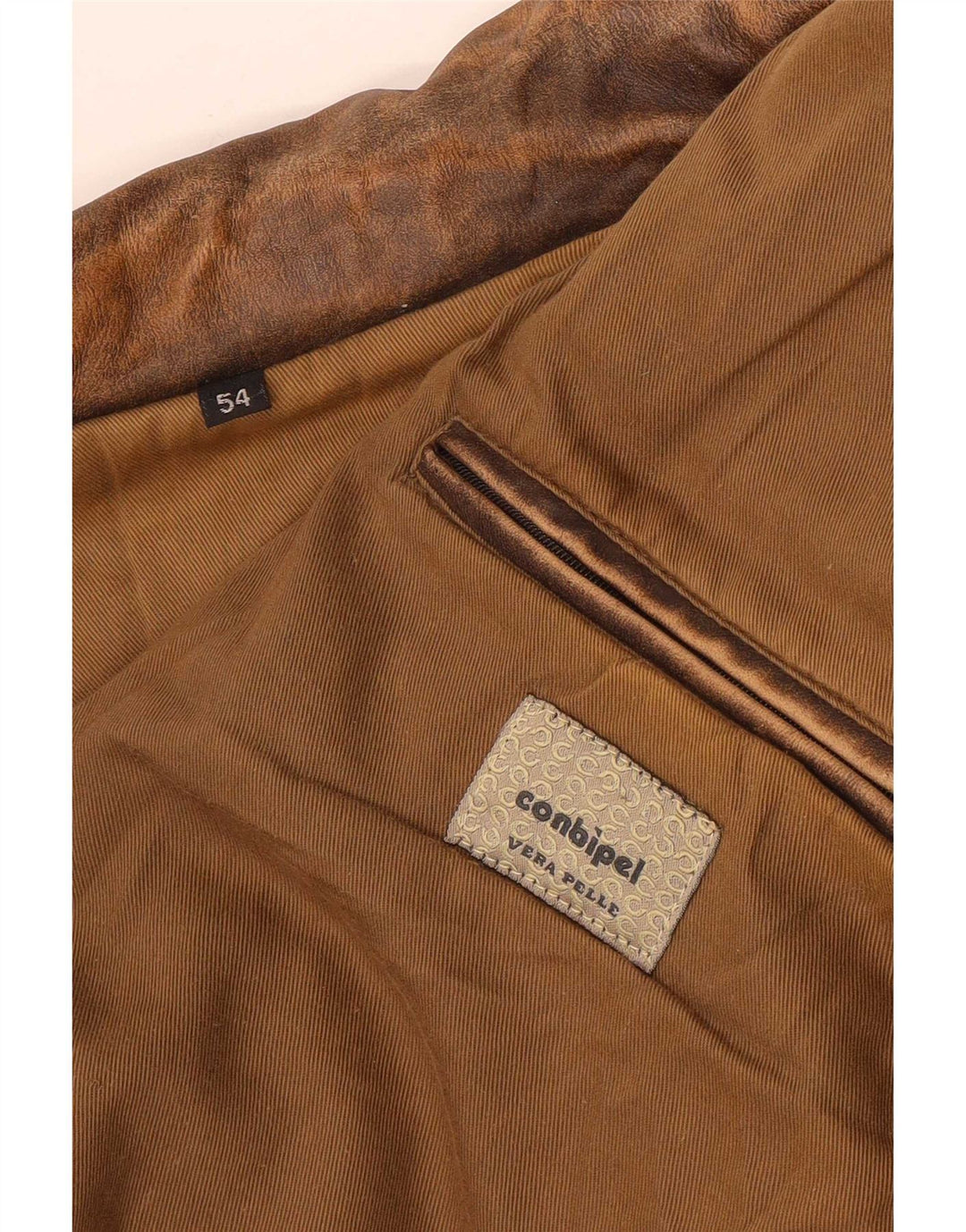 Conbipel Chaqueta De Cuero Hombre IT 54 XL Marrón