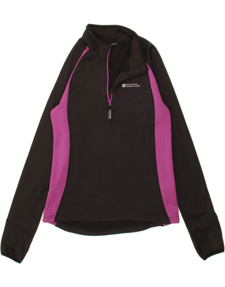 MOUNTAIN WAREHOUSE Womens Pullover Tracksuit Top UK 12 Medium Black Vintage Mountain Warehouse and Second-Hand Mountain Warehouse from Messina Hembry 