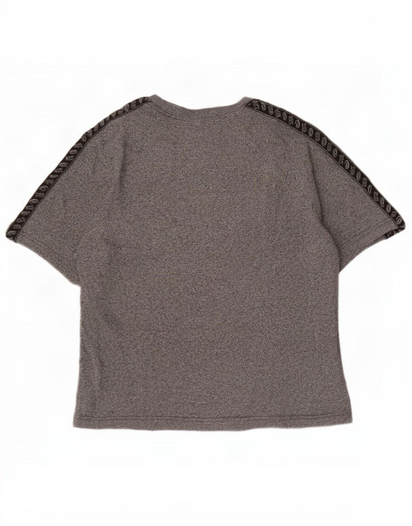 Asics Mens Graphic T-Shirt Top Medium Grey Flecked Cotton