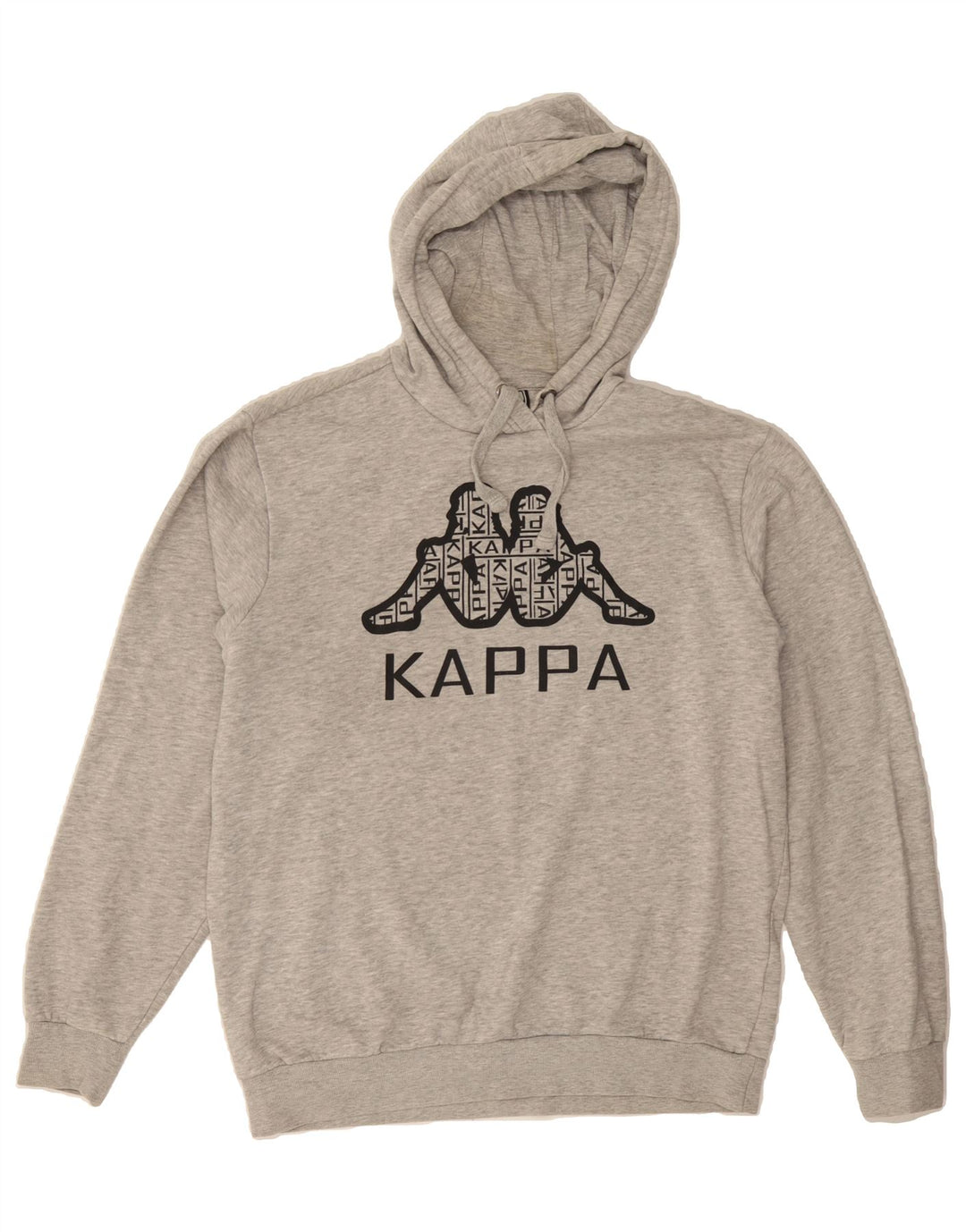 KAPPA Mens Graphic Hoodie Jumper Medium Grey Cotton Vintage Kappa and Second-Hand Kappa from Messina Hembry 