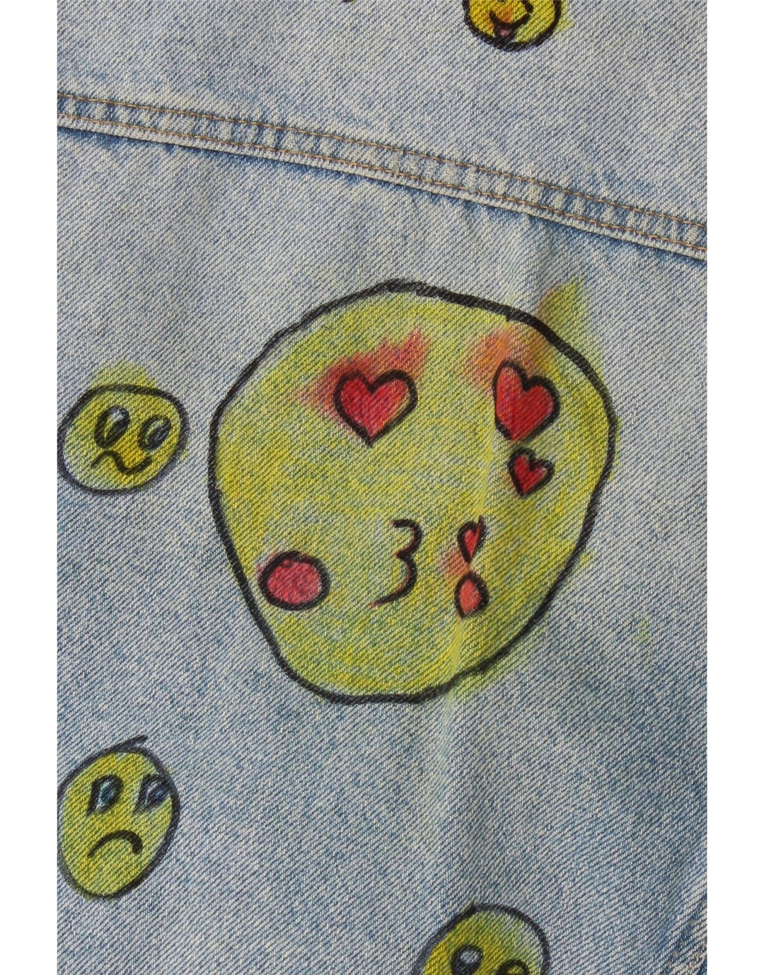 Zara Mädchen-Jeansjacke mit Grafik, 8–9 Jahre, Blau